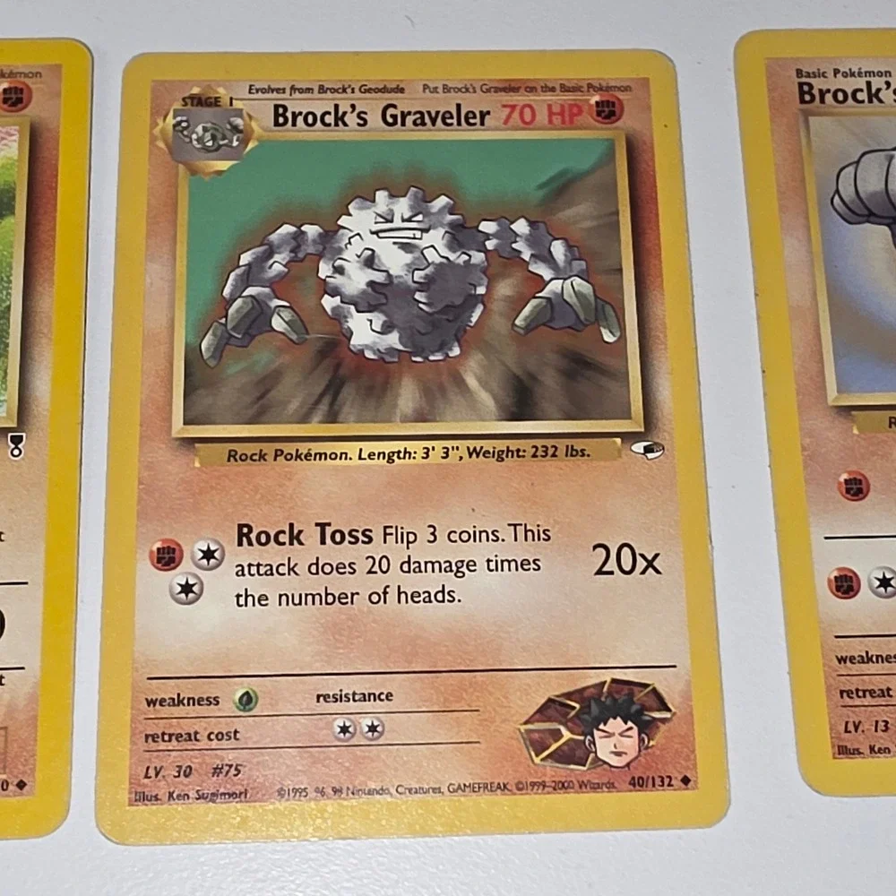 Pokemon Card Lot 7 Geodude Graveler Golem Evolution Vintage WOTC e-Reader Gym
